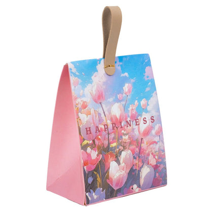Cutii model floral și mâner din piele (set 50 buc)