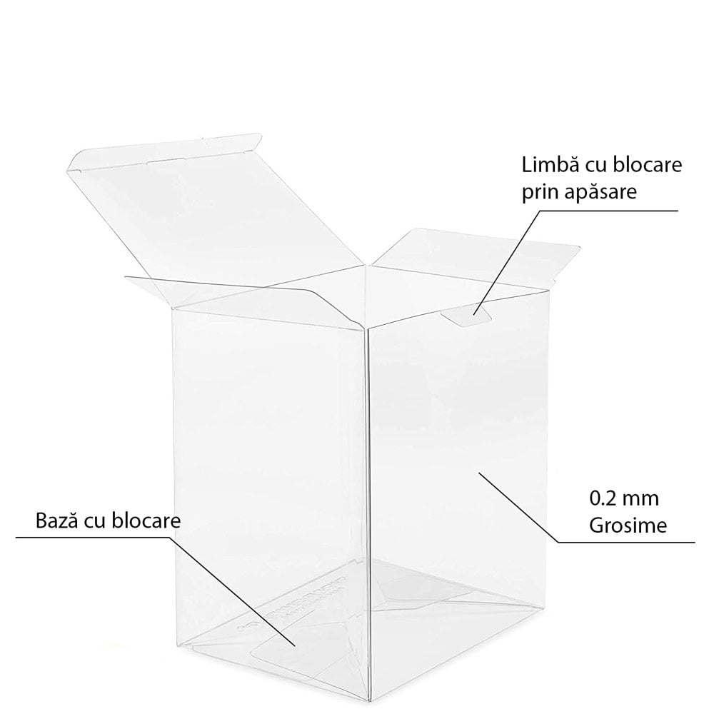Cutii plastic - Transparente (set 50 buc)