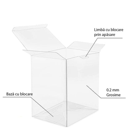 Cutii plastic - Transparente (set 50 buc)