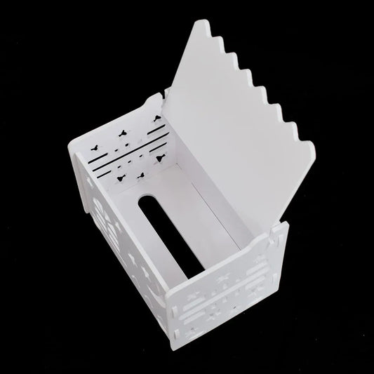 Cutie decorativa pentru servetele, Naimeed D37, culoare Alb, 16 x 22,5 x 14,6 cm