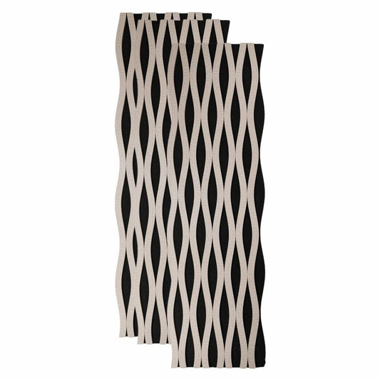 Set 3 Panouri riflaj acustic decorativ, MDF si pasla, Naimeed D6243, 240x30x1.8cm, Gri