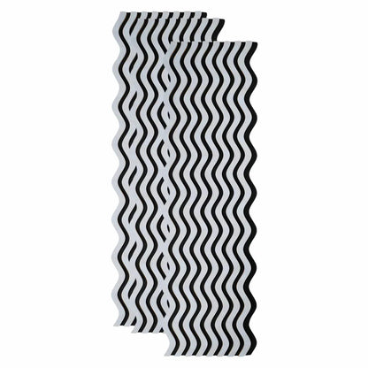 Set 3 Panouri riflaj acustic decorativ, MDF si pasla, Naimeed D6245, 240x30x1.8cm, Gri