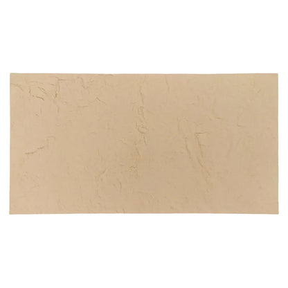 Set 10 panouri decorative din praf de piatra, Naimeed D7317, flexibile, ignifuge, strat protector ceramic, rezistente la razele UV, 120x60x0.2 cm, crem