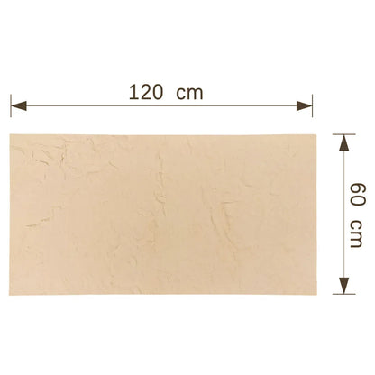 Panou decorativ din praf de piatra, Naimeed D7317, flexibil, ignifug, strat protector ceramic, rezistente la razele UV, 120x60x0.2 cm, crem