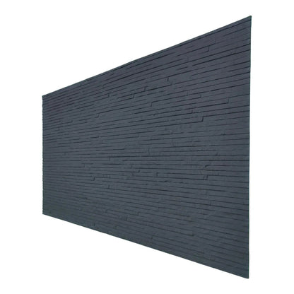Set 16 panouri decorative din praf de piatra, Naimeed D7333, flexibile, ignifuge, strat protector ceramic, rezistente la razele UV, 120x60x0.2 cm, gri antracit