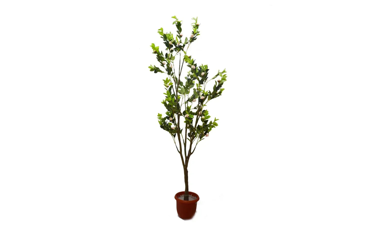 Copac artificial, Camelie fara ghiveci D3067, culoare roz, 190 cm