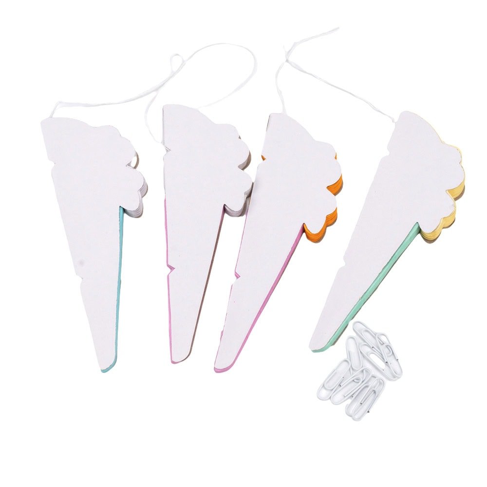 Decorațiuni hârtie pentru petreceri model înghețată (set 4 buc) - 10x17cm