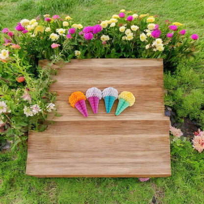 Decorațiuni hârtie pentru petreceri model înghețată (set 4 buc) - 10x17cm