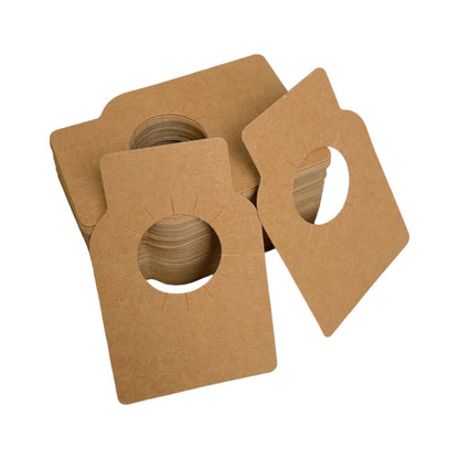 Etichete dreptunghiulare pentru sticle - kraft (set 100 buc)