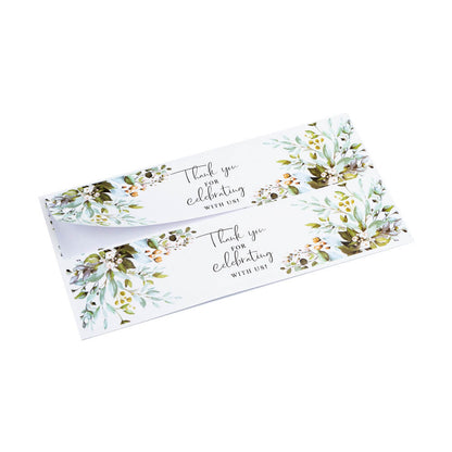 Etichete lungi pentru sticle - model floral (10 foi x 2 buc)