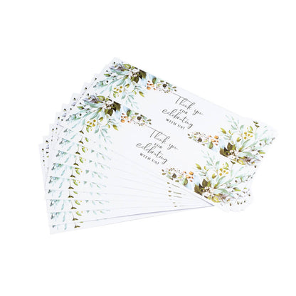 Etichete lungi pentru sticle - model floral (10 foi x 2 buc)