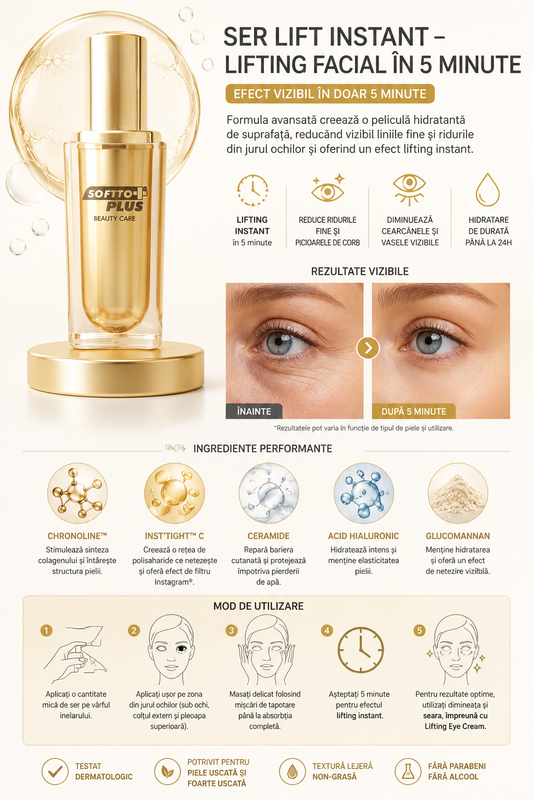 Ser Lift Instant – Lifting Facial în 5 Minute, 50 ml