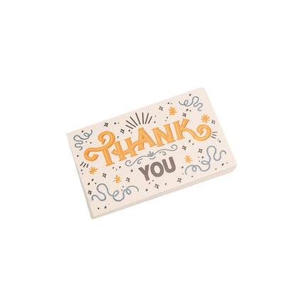 Felicitări cu mesaj Thank you - portocaliu (set 30 buc)