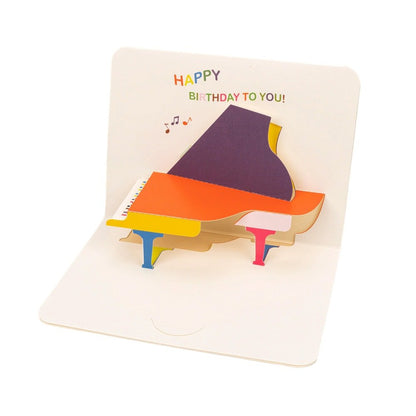 Felicitări Happy Birthday 3D - model pian (set 10 buc)