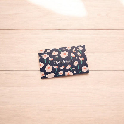 Felicitări hârtie cu design floral și text Thank you - model 2 (set 50 buc)