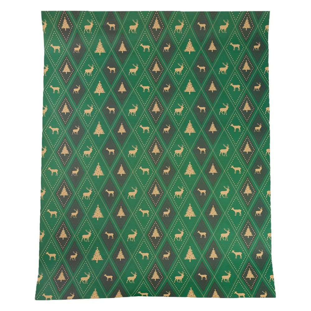 Foi de ambalat de Crăciun - model 6 verde (set 50 buc)