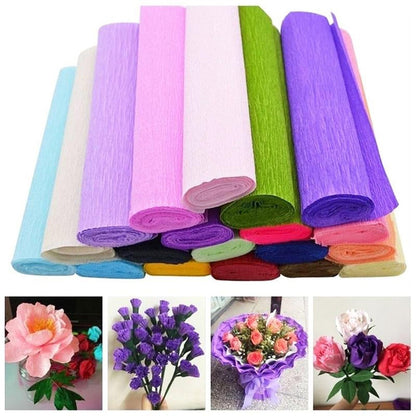 Foi de ambalat decorative creponate - maro deschis (set 5 foi) 53x53cm
