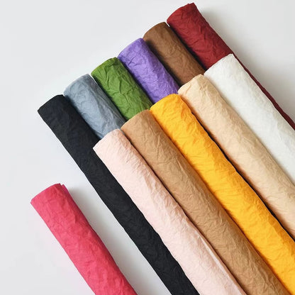 Foi de ambalat decorative creponate - maro deschis (set 5 foi) 53x53cm