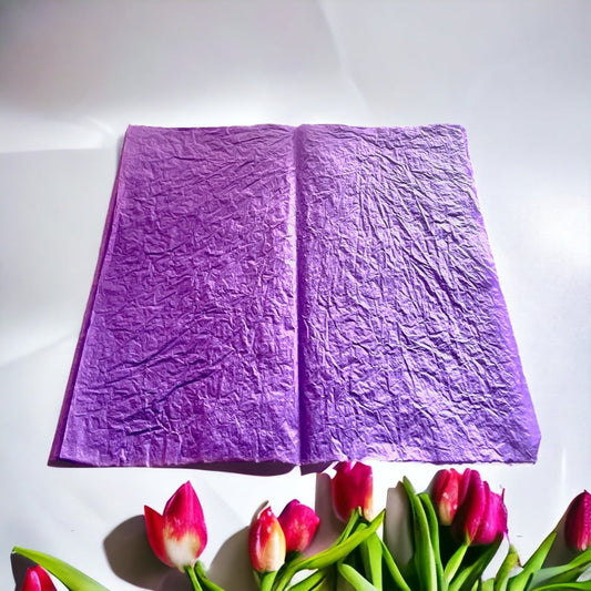 Foi de ambalat decorative creponate - mov (set 5 foi) 53x53cm