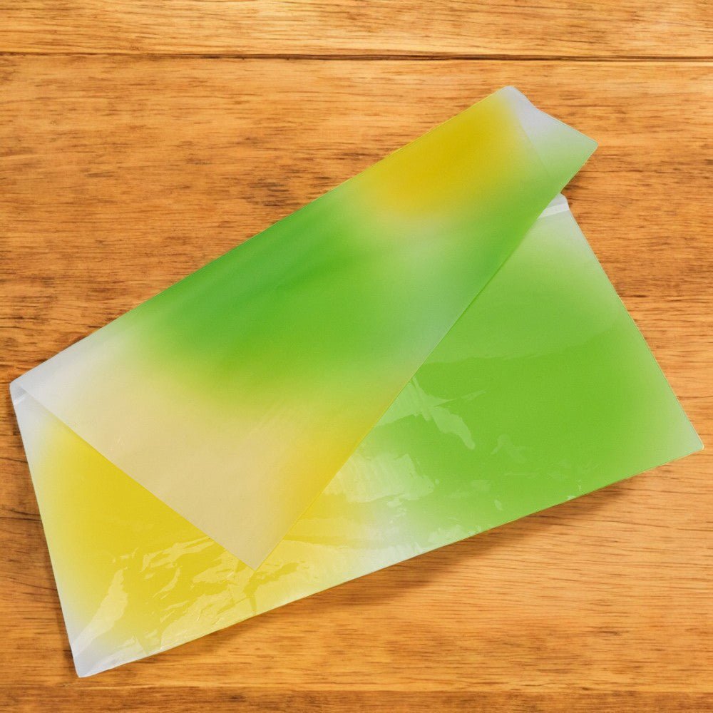 Foi de ambalat decorative din plastic - galben (set 20 buc) 58x58cm