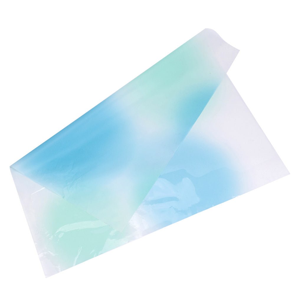 Foi de ambalat decorative din plastic - turcoaz (set 20 buc) 58x58cm