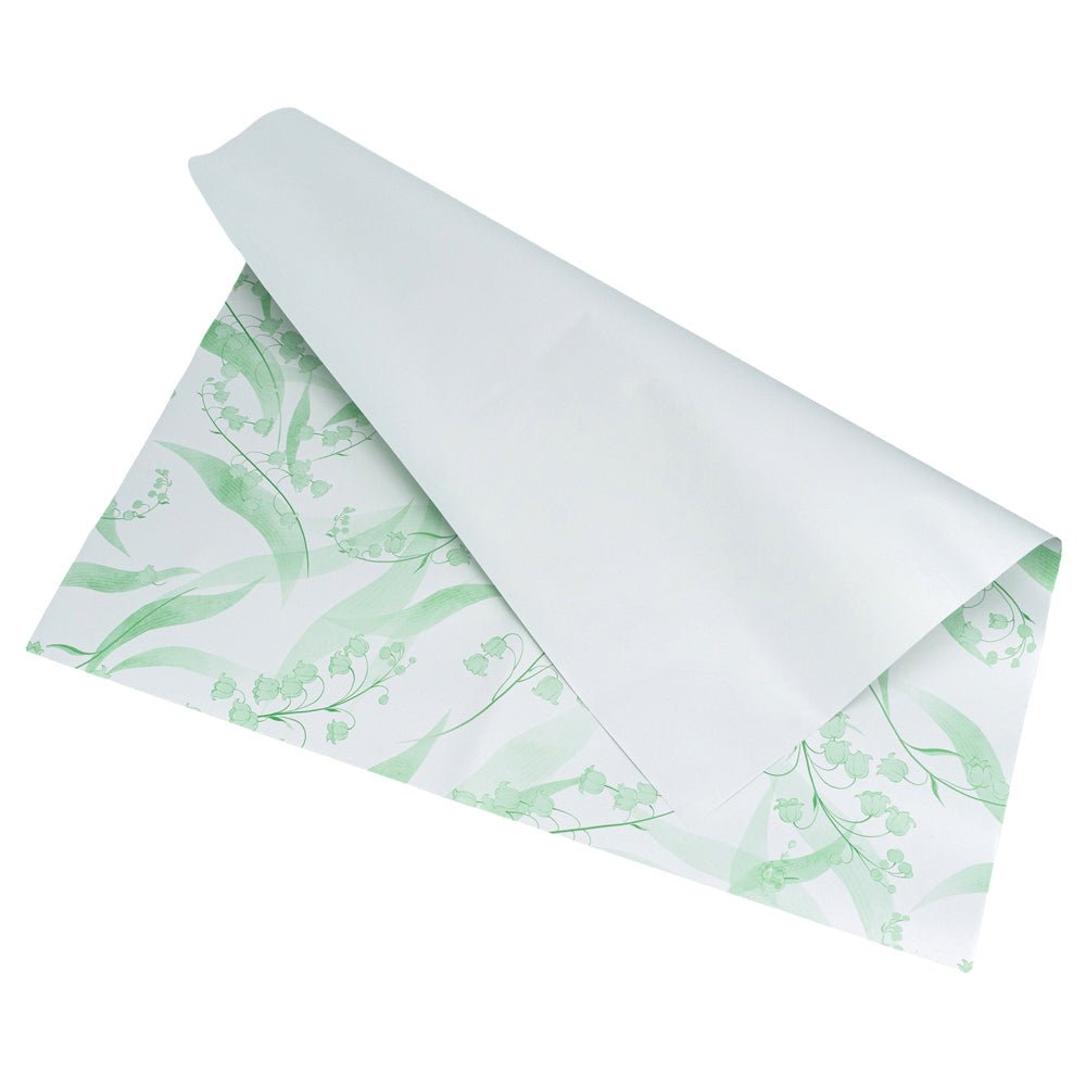 Foi de ambalat decorative model floral - verde (set 20 buc) 60x60cm