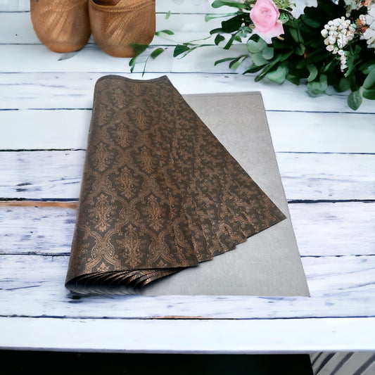 Foi de ambalat decorative print regal - negru (set 10 foi) 52x60cm
