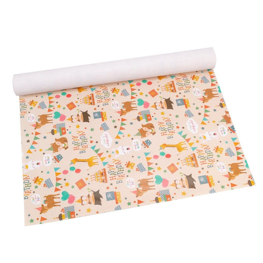 Foi hârtie de ambalat colorate - model 3 Happy Birthday (set 50 buc)