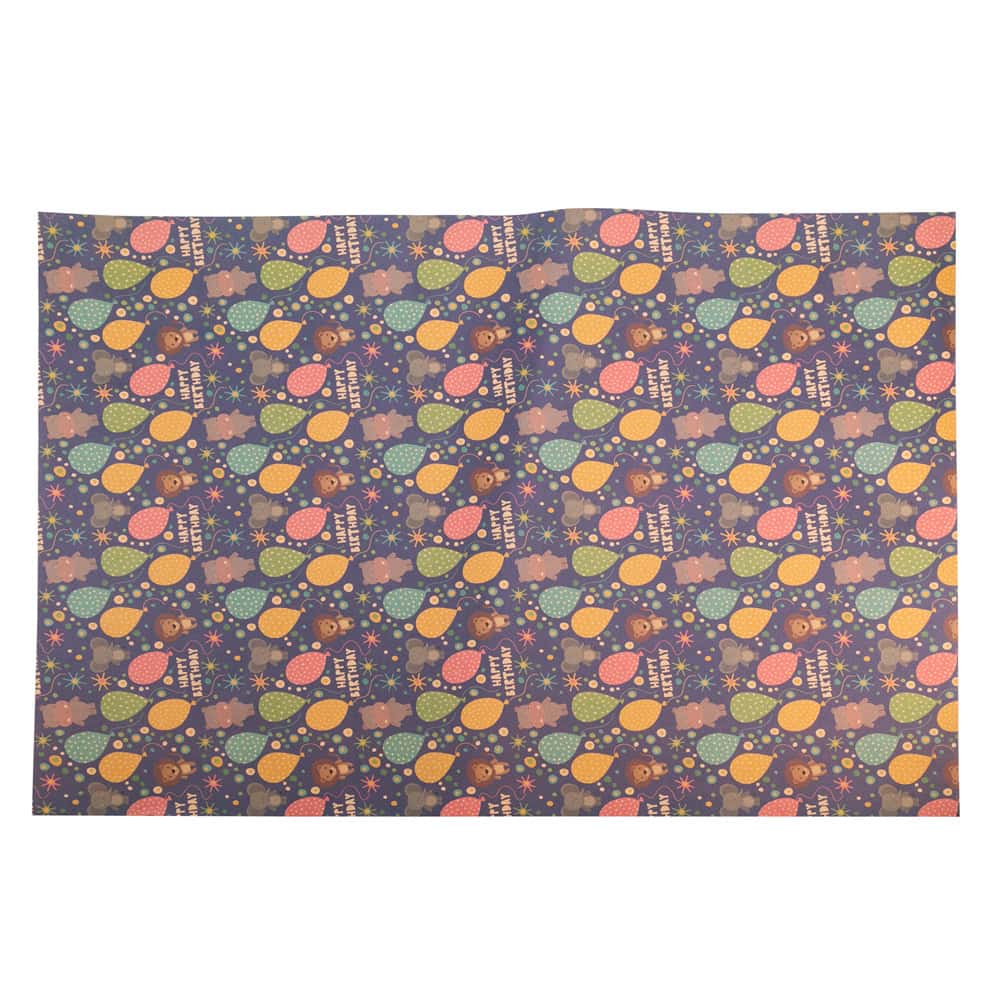 Foi hârtie de ambalat kraft - model 2 baloane (set 50 buc)