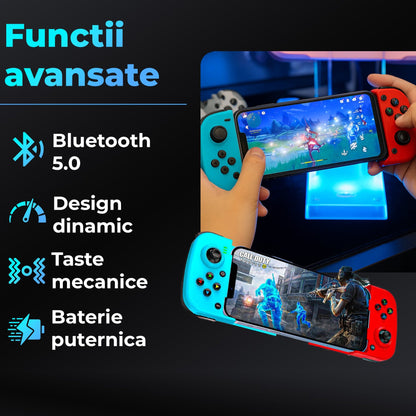 GamePad Controller Gaming pentru telefon Android, iOS, Nintendo Switch, Rosu