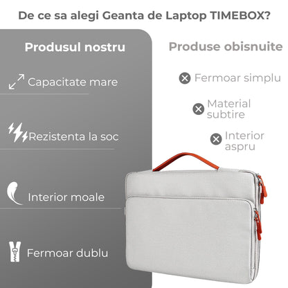 Geanta laptop portabila, 13'', 14'', 15'', 16'' inch, ultrabook, Bej