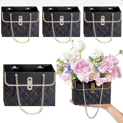 Gentuță model romburi cu lănțișor auriu - negru (set 10 buc)