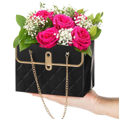 Gentuță model romburi cu lănțișor auriu - negru (set 10 buc)