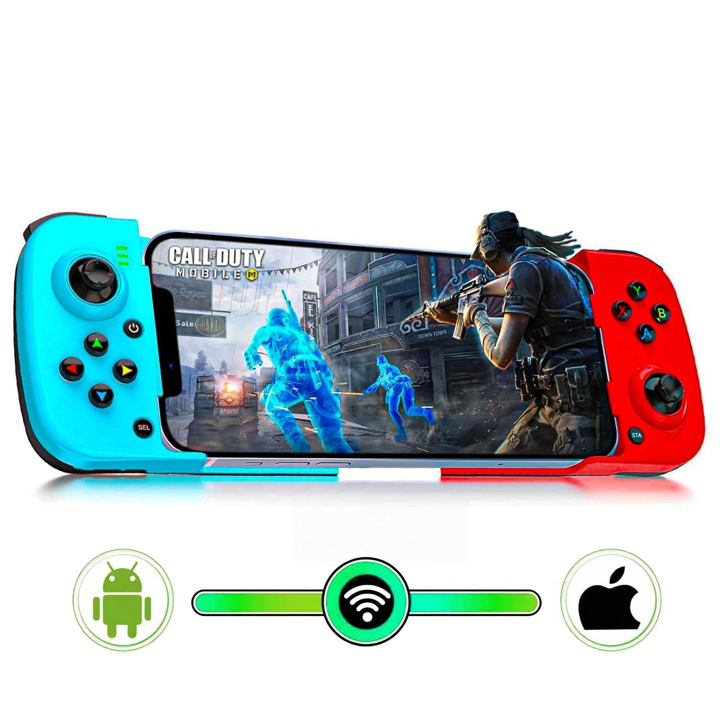 GamePad Controller Gaming pentru telefon Android, iOS, Nintendo Switch, Rosu