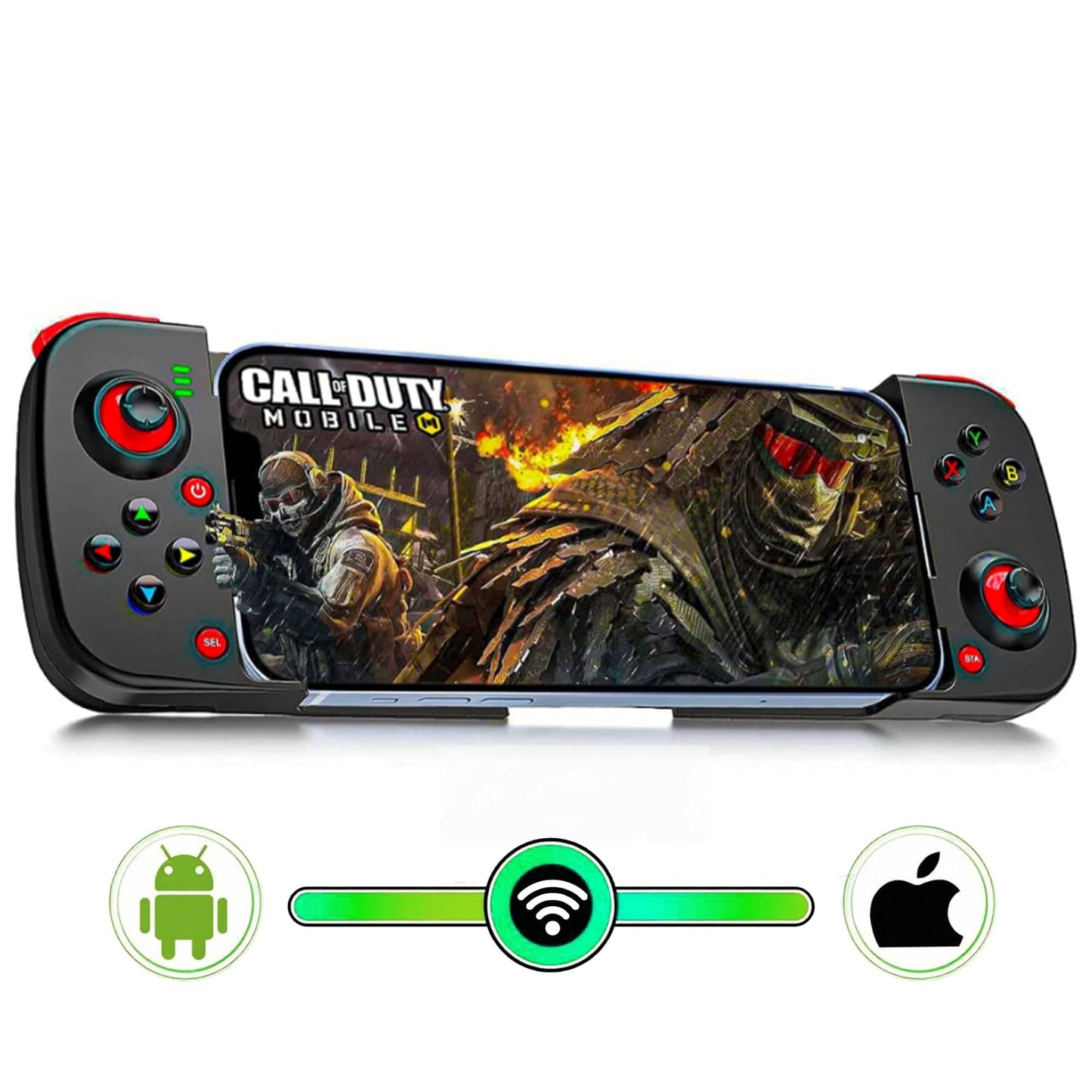 GamePad Controller Gaming pentru telefon Android, iOS, Nintendo Switch, Negru
