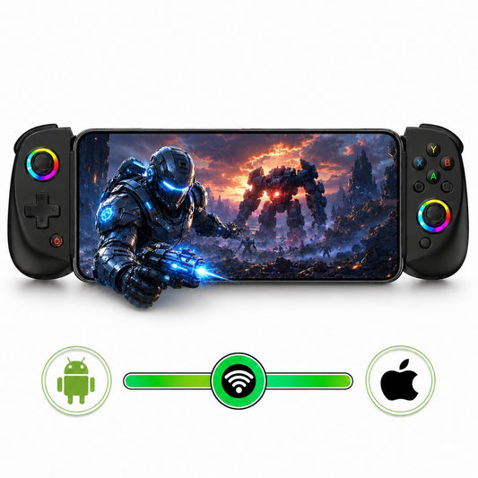 Gamepad Controller Gaming Wireless cu Joystick Hall, Bluetooth 5.0, Negru