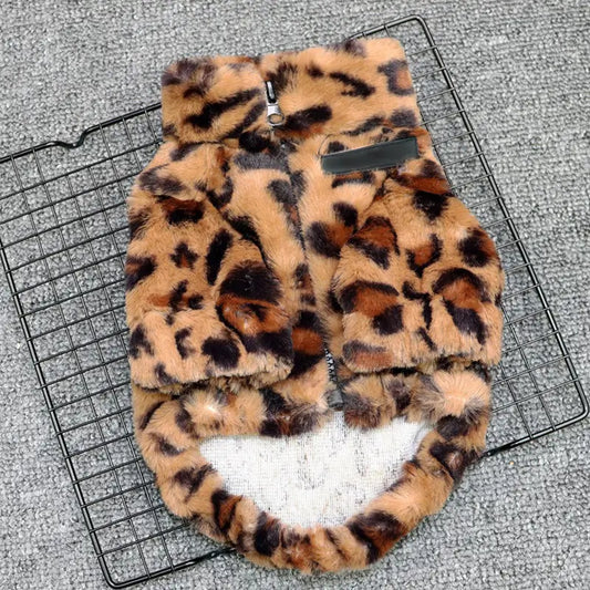 Haină pentru câini, imprimeu leopard