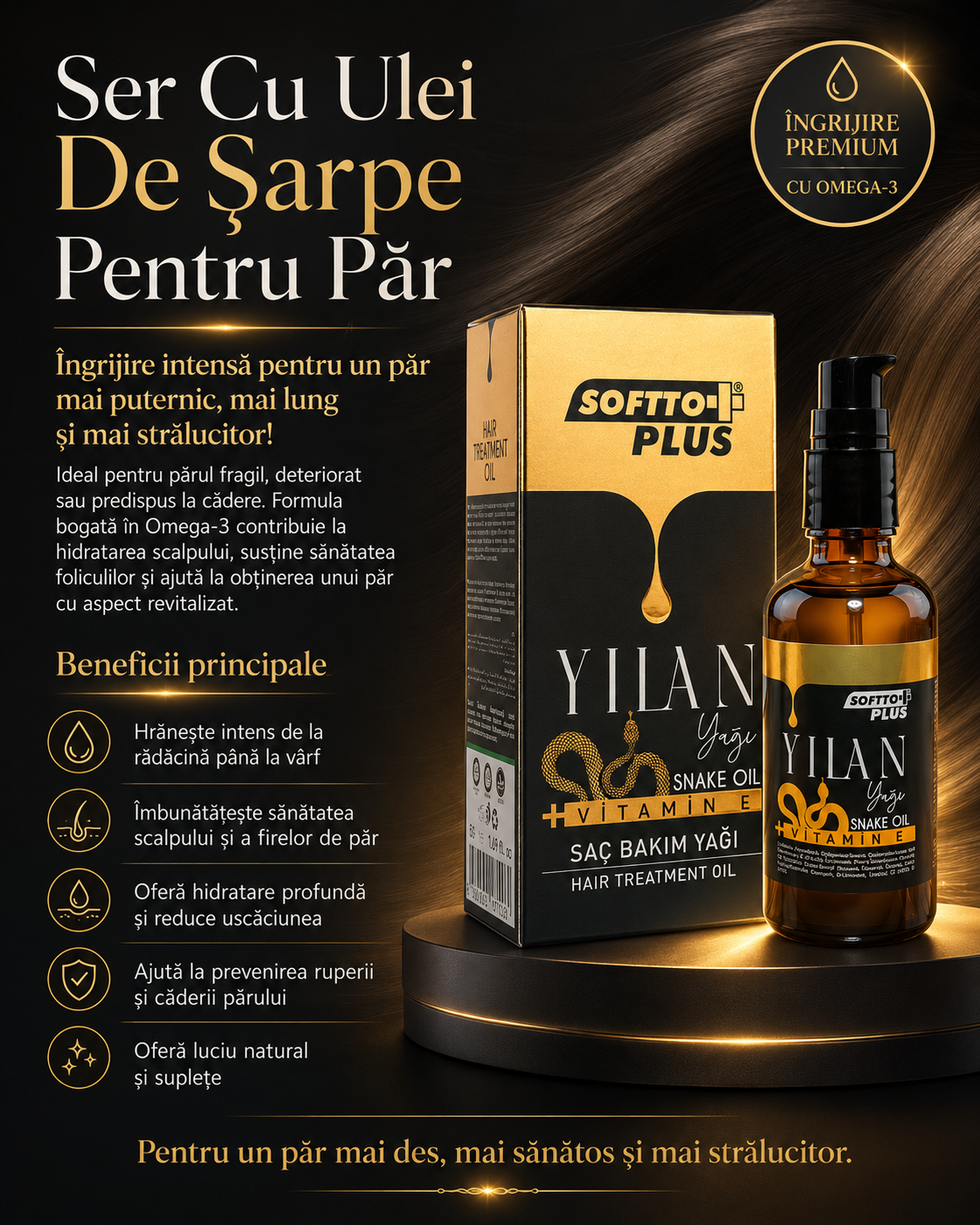 Ser Cu Ulei De Șarpe Pentru Păr