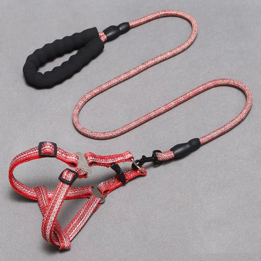 Ham ajustabil cu lesă pentru câini, roșu