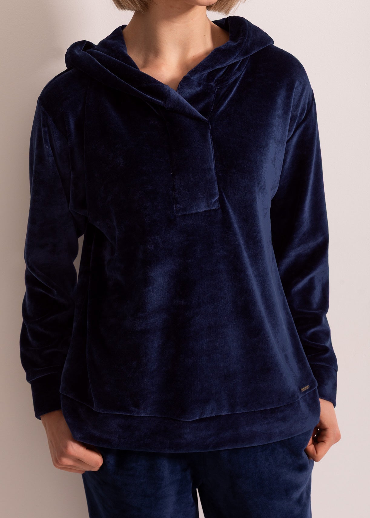 Hanorac Damă Velvet Bleumarin