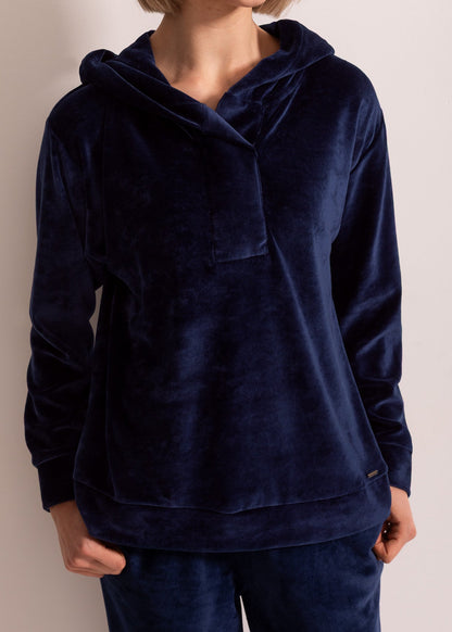 Hanorac Damă Velvet Bleumarin
