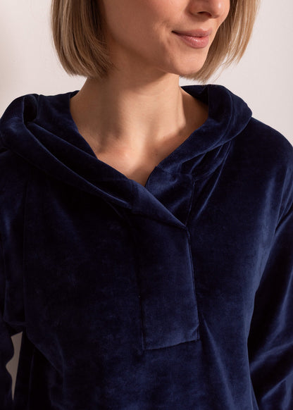 Hanorac Damă Velvet Bleumarin