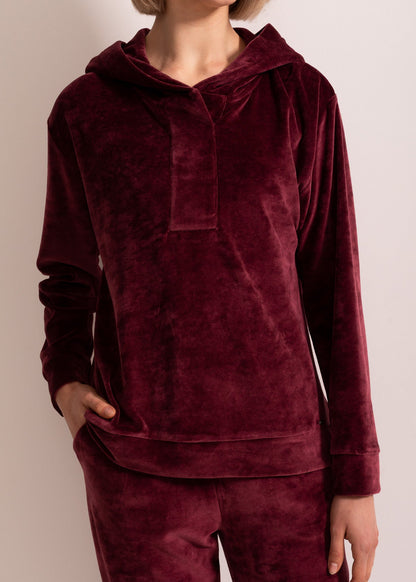Hanorac Damă Velvet Bordo