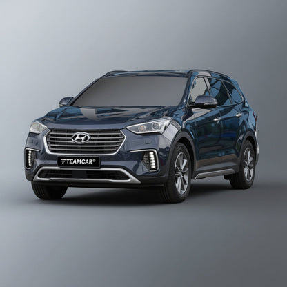 Covorase Auto Hyundai Grand Santa Fe (2016–2018) - Cauciuc Tip Tavita-Silver