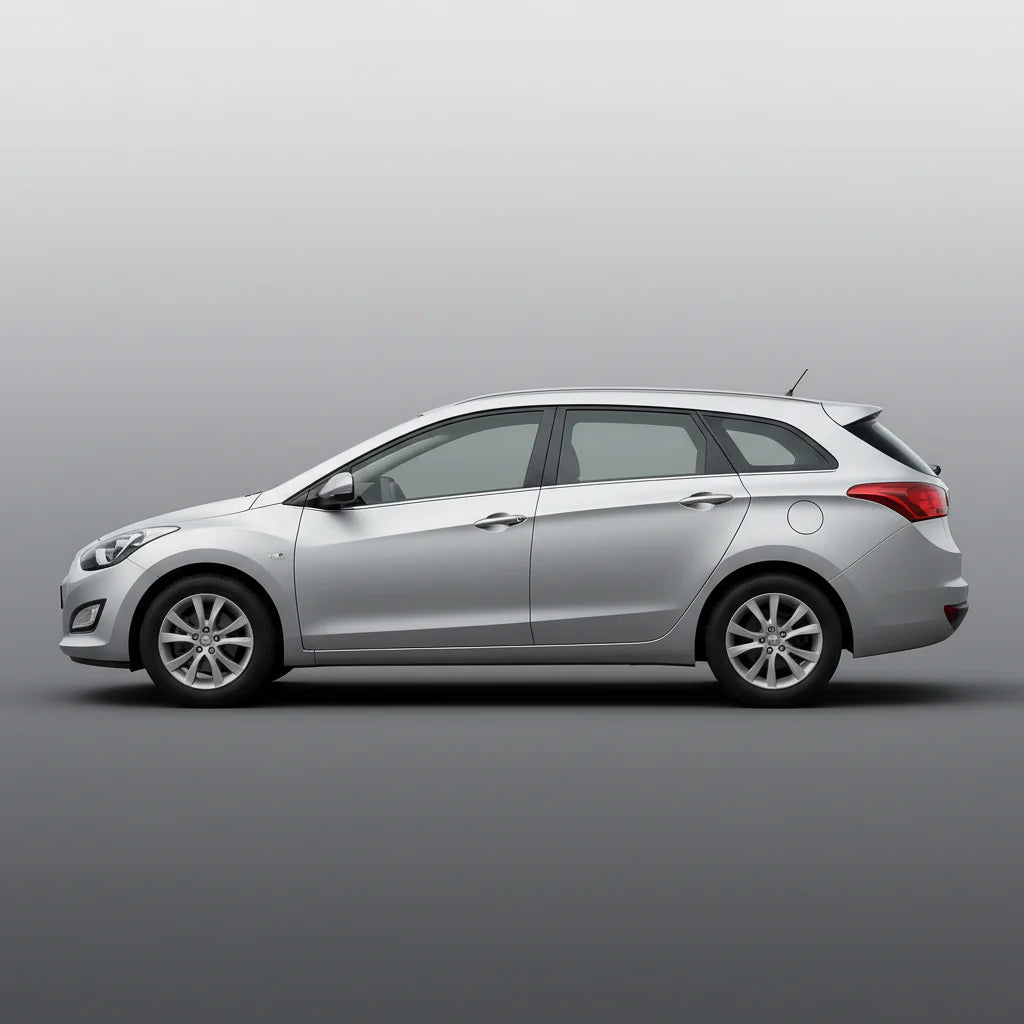 Covorase Auto Hyundai i30 II Tourer (2012-2017) - Cauciuc Tip Tavita -Silver