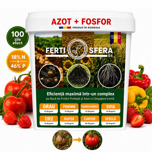 Ingrasamant Complex NP cu Azot si Fosfor - Ferti Sfera 64, 18% N, 46% P2O6