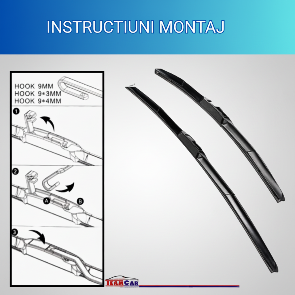Stergatoare OPEL Movano (1998–2010) TeamCar® Flat – Set fata