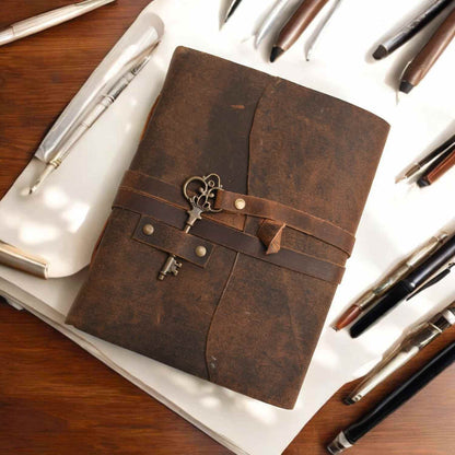 Jurnal Vintage incuietoare cheie inima -Eleganta si Intimitate