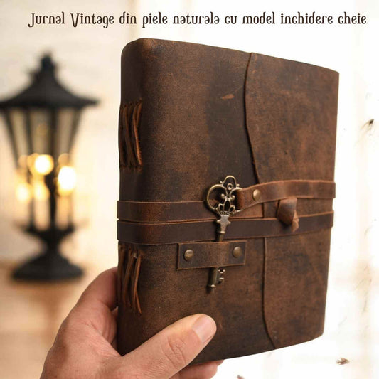 Jurnal Vintage incuietoare cheie inima -Eleganta si Intimitate