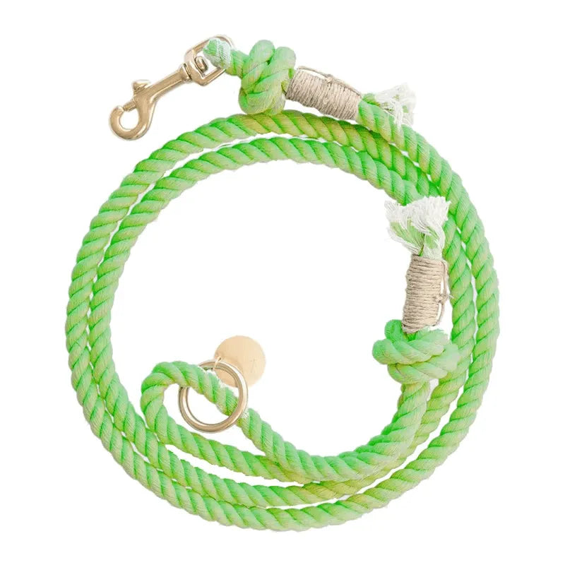 Lesă funie pentru câini, lungime 1.5m, verde